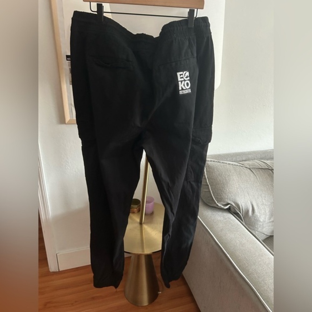 Ecko Unltd. Men's Black Trousers Skater Cargo Streetwear Grunge Jogger Size 2X
